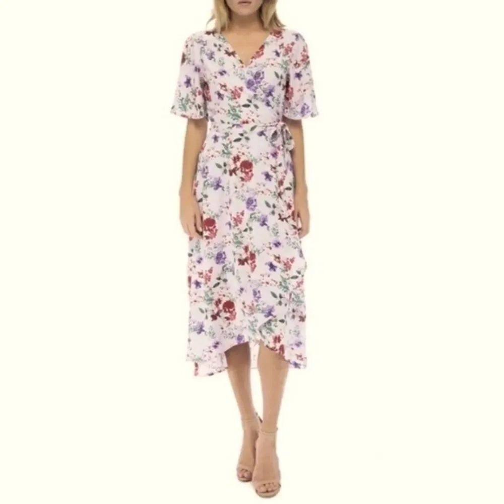 B Collection by Bobeau Floral True Wrap Dress.Cottagecore,Coastal Cowgirl,Floral
